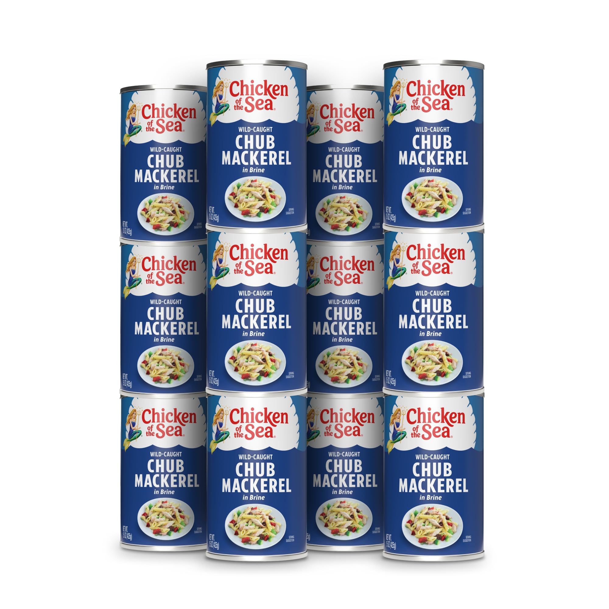 Chicken of the Sea Nutrient Rich Wild Caught Canned Mackerel 15 Ounce Cans (Pack of 12) for Health-Conscious Consumers